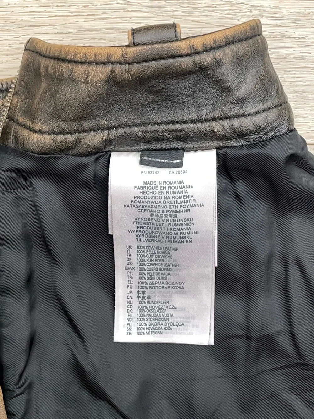 Diesel L-Emilia Skirt Brown  Cowhide Leather, Aged